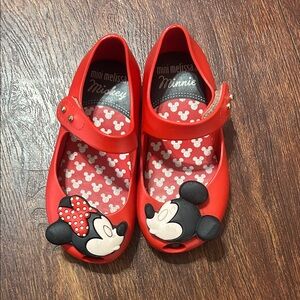 Mini Melissa Red Mickey & Minnie Dress Shoes